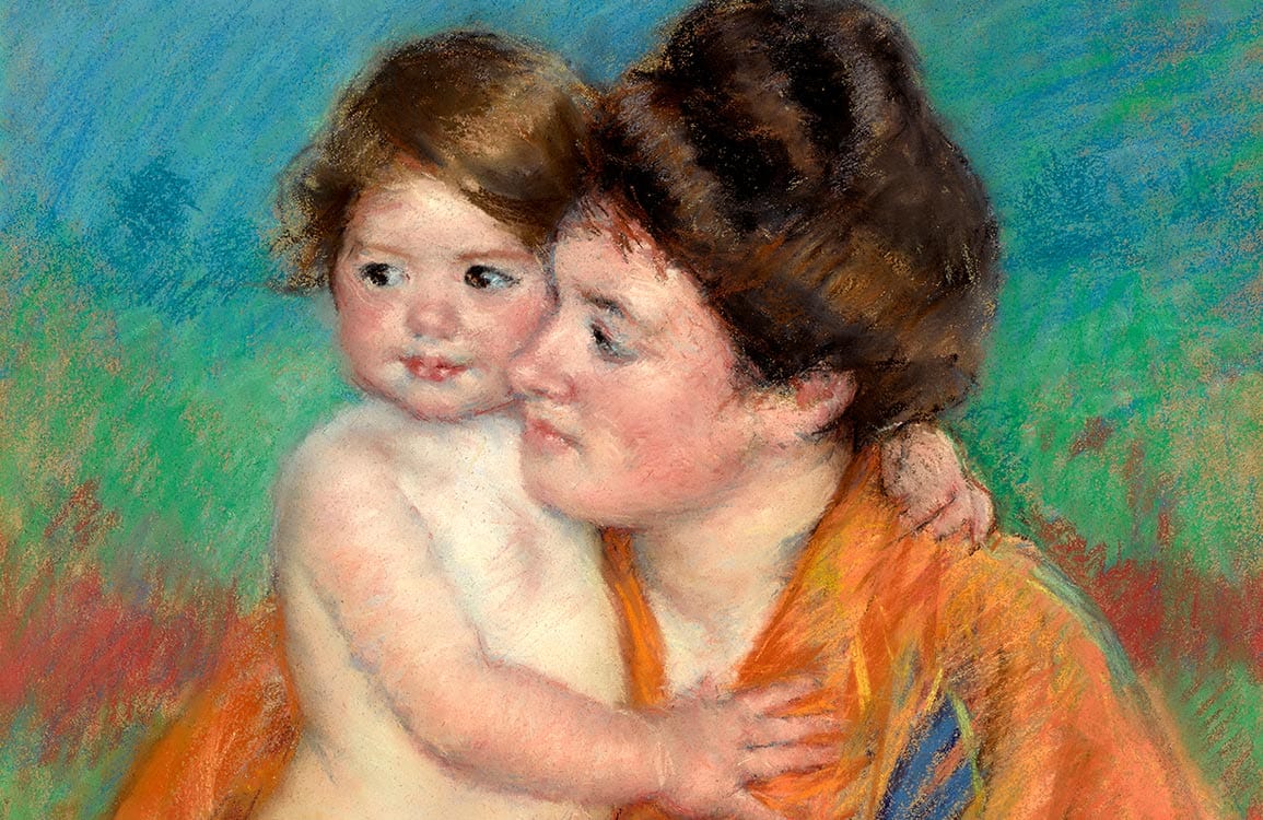 Impressionist Style Vibrant Portrait Mural Wallpaper with Pastel Hues