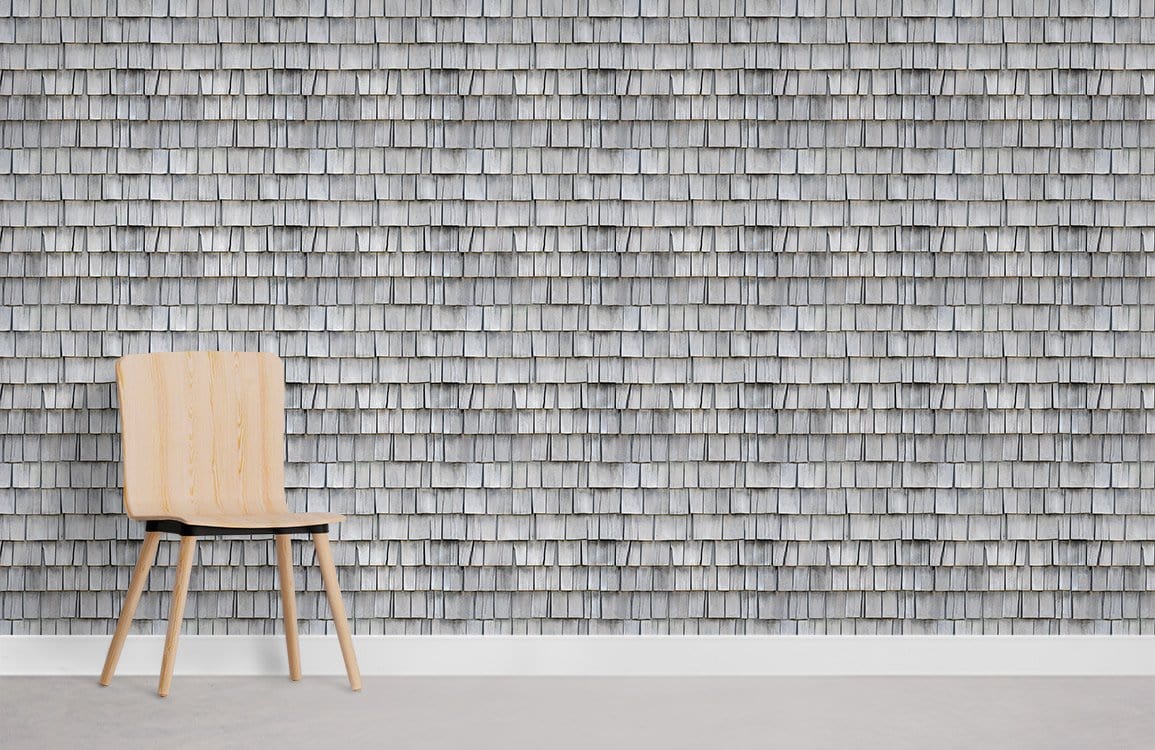 Gray Wood Chip Wallpaper Mural