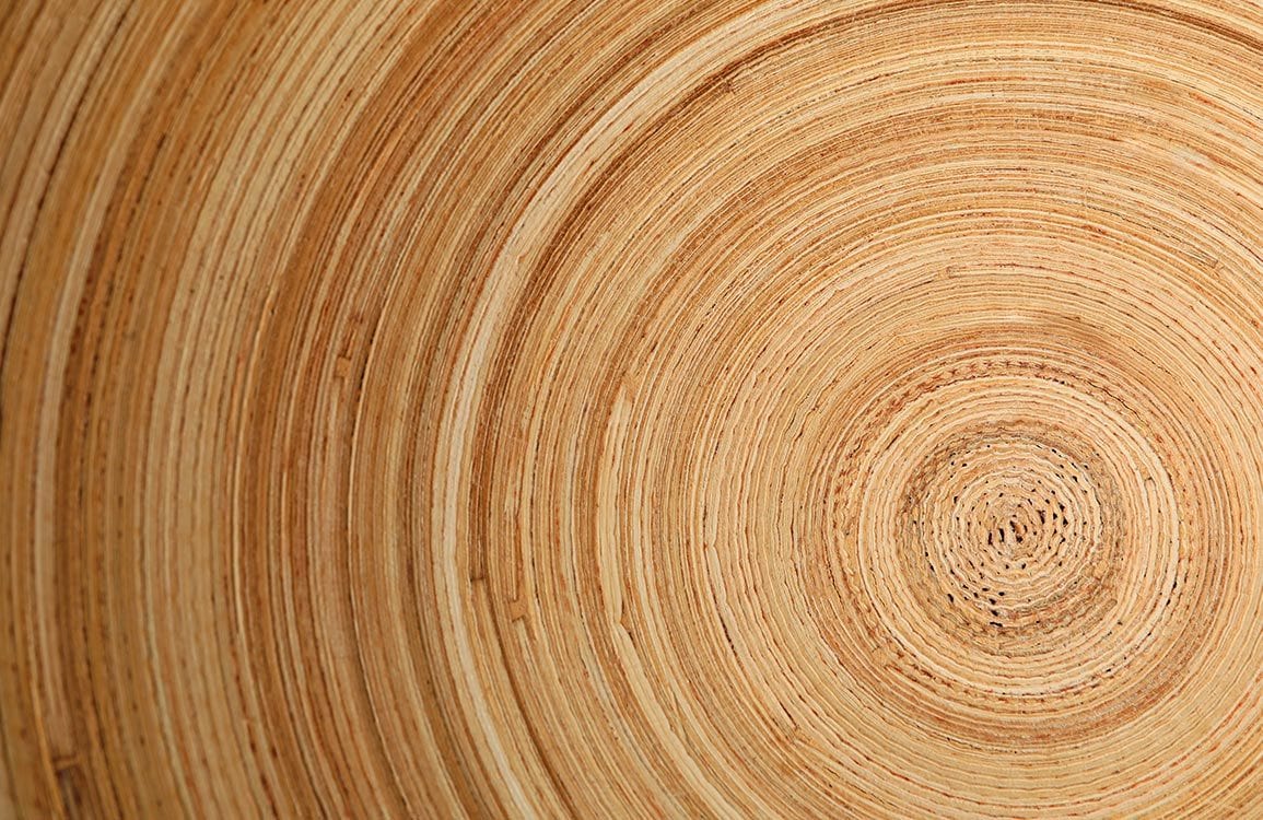 Natural Wooden Spiral Pattern Wallpaper - Rustic Brown Textured Design Wall Décor