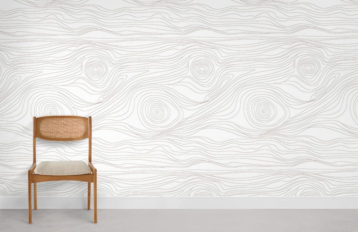 Plain Wood Grain Wallpaper Mural