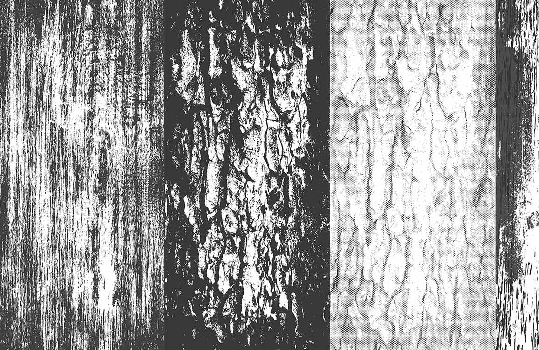 Rustic Monochrome Textured Tree Bark Patterned Wallpaper for Stylish Interiors