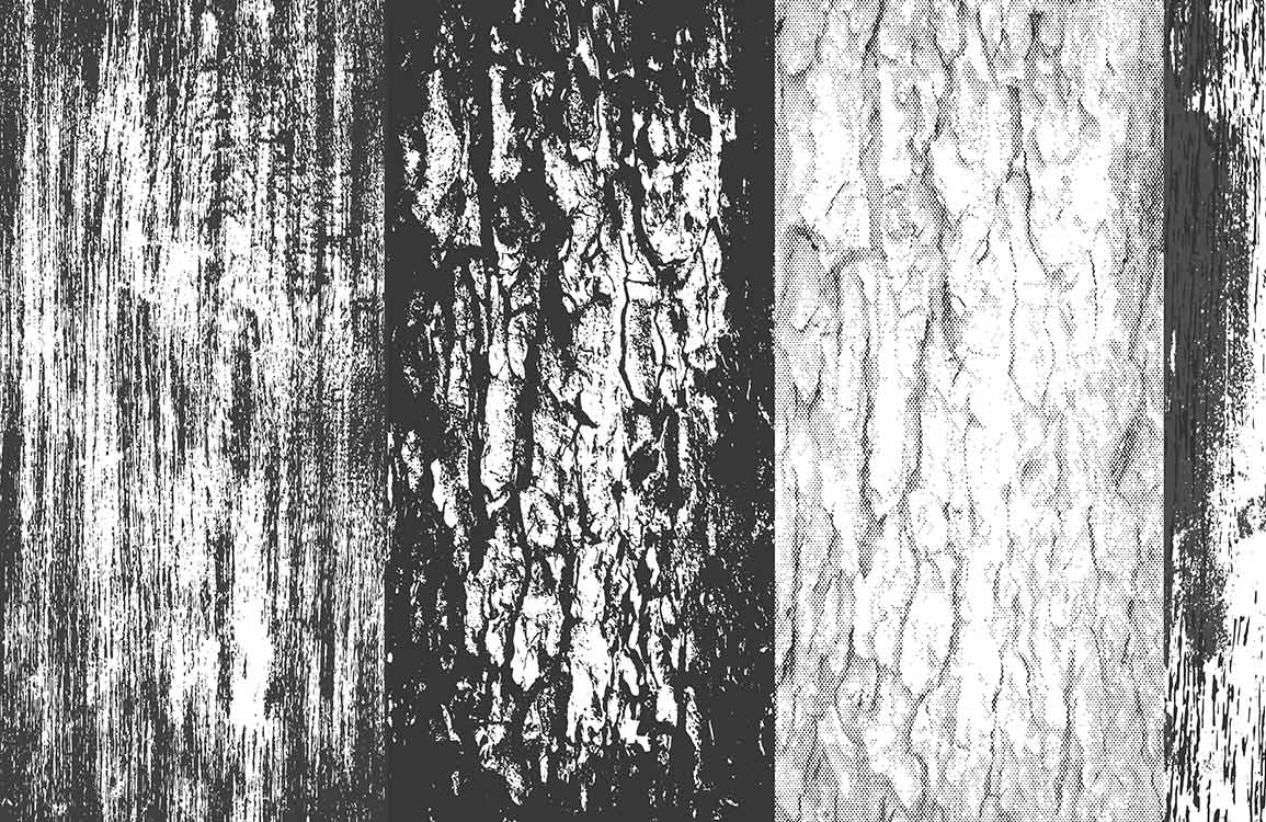 Rustic Monochrome Textured Tree Bark Patterned Wallpaper for Stylish Interiors