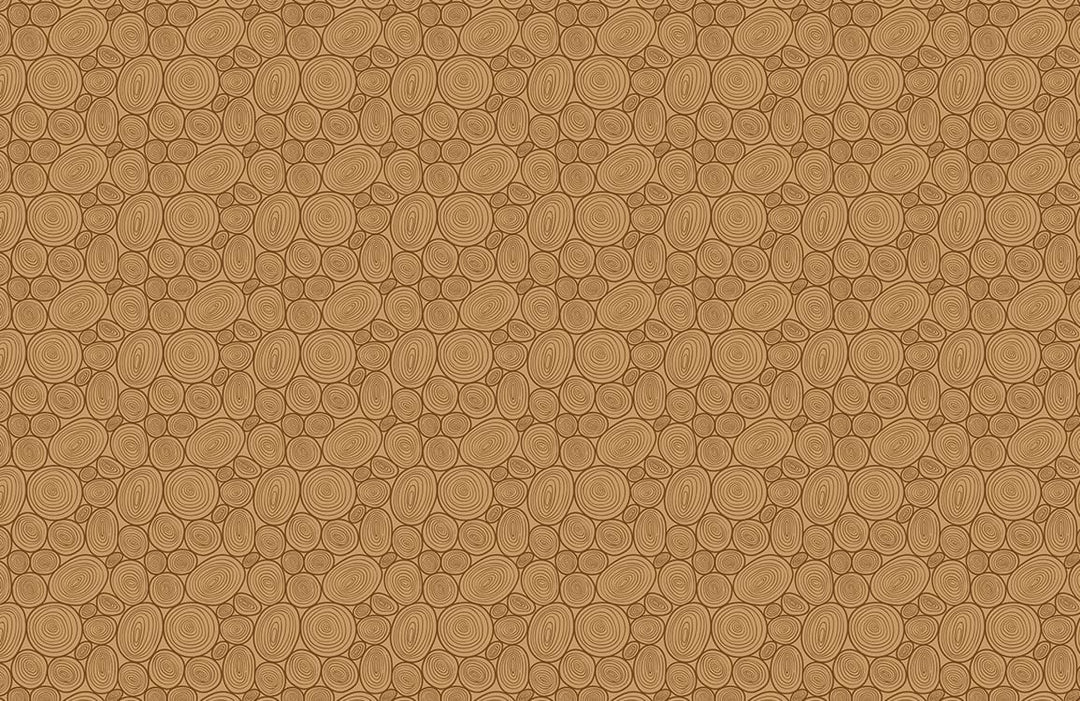 Geometric Bronze Oval Pattern Wallpaper - Modern Sophisticated Interior Design Decor