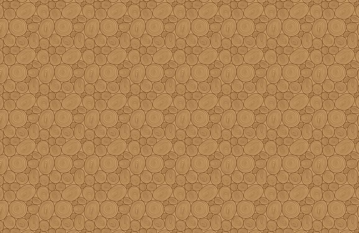 Geometric Bronze Oval Pattern Wallpaper - Modern Sophisticated Interior Design Decor