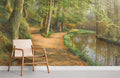 Woodland Stream Art Wallpaper Mural