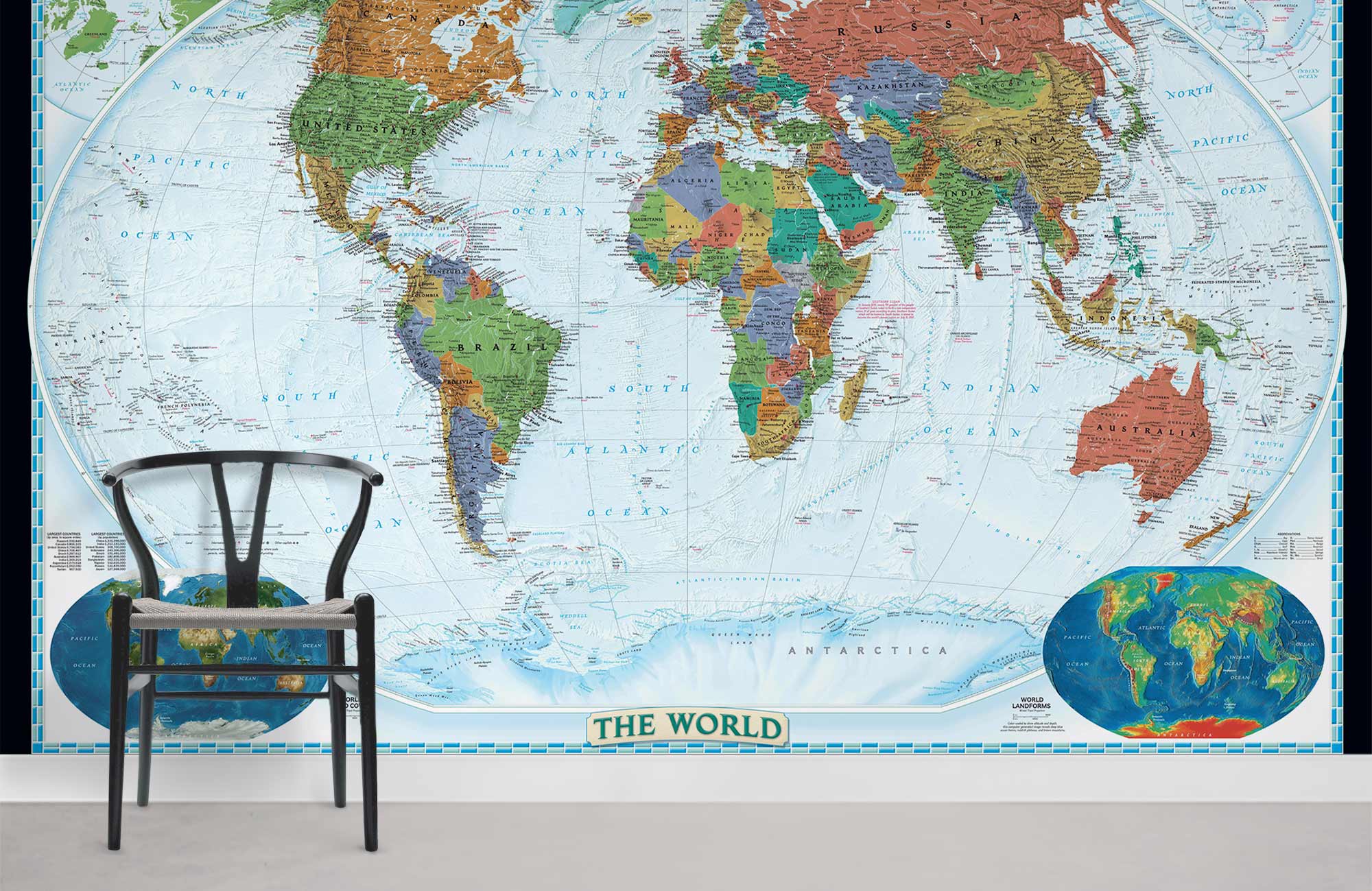 World-Decorator Map wallpaper mural room