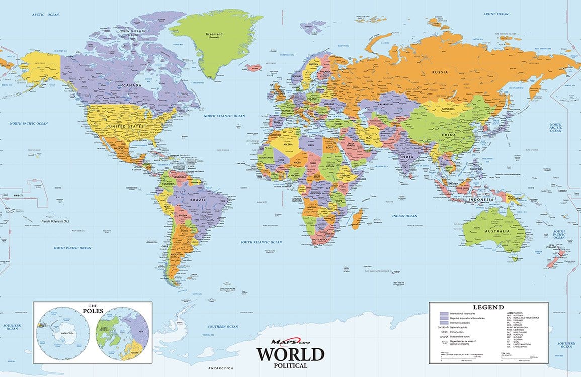Vintage World Map Mural Wallpaper, Multi-Coloured, Educational Adventure Style Decor