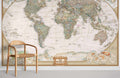 World Executive Map Wallpaper Mural