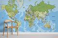 World Map Wallpaper Mural