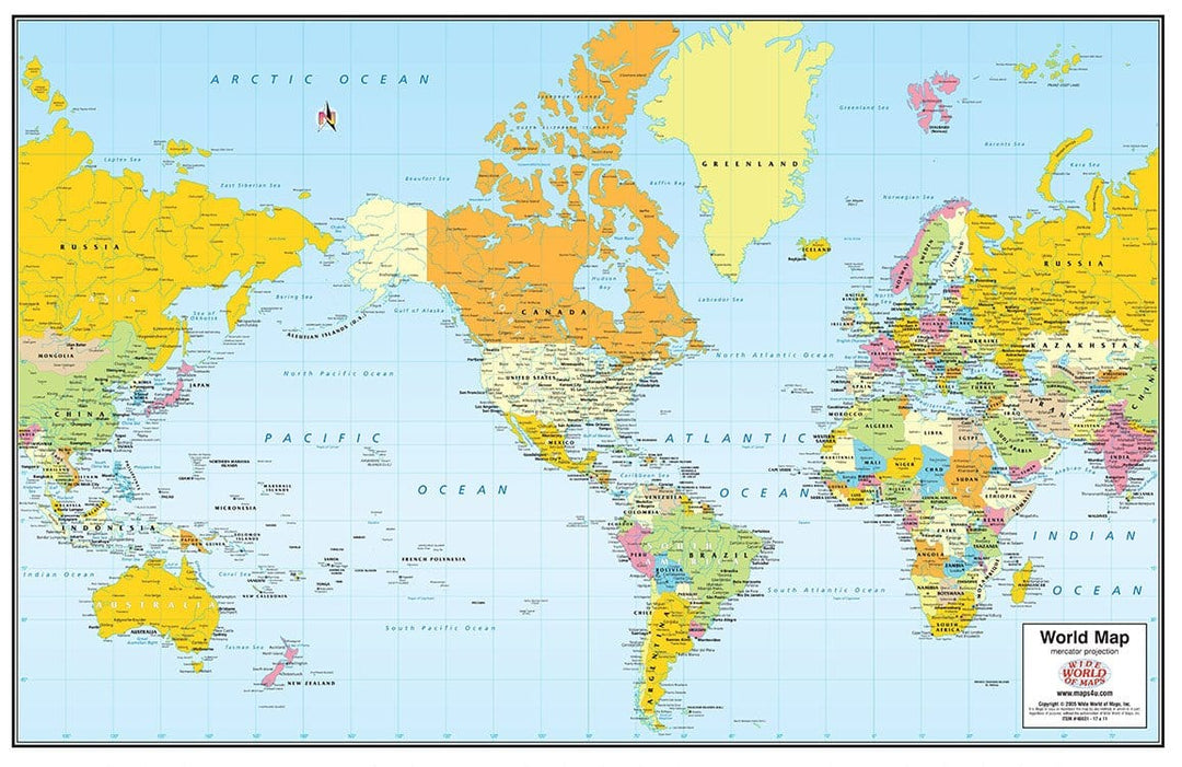 Explore the World: Vibrant Colourful Map Mural Wallpaper for Walls