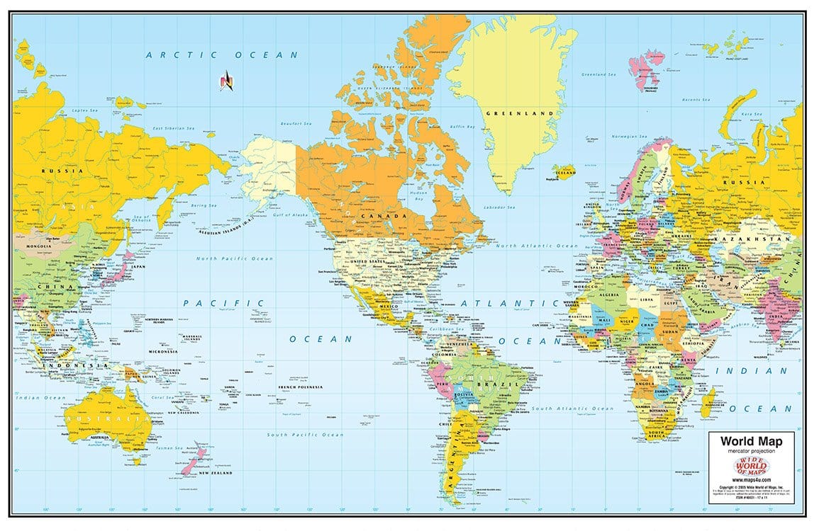 Explore the World: Vibrant Colourful Map Mural Wallpaper for Walls