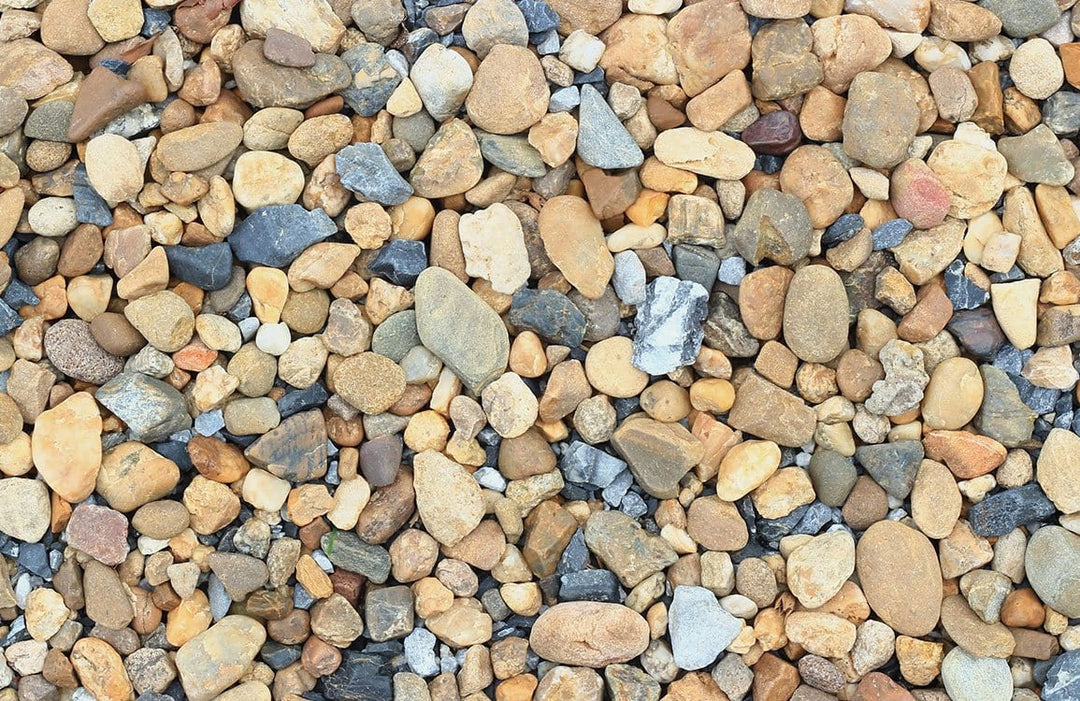 Natural Pebble Stone Texture Wallpaper - Rustic Grey and Earth Tones