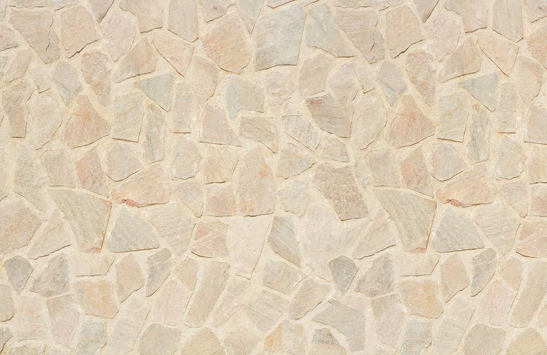 Natural Beige Stone Effect Textured Wall Mural Wallpaper for Modern Interiors