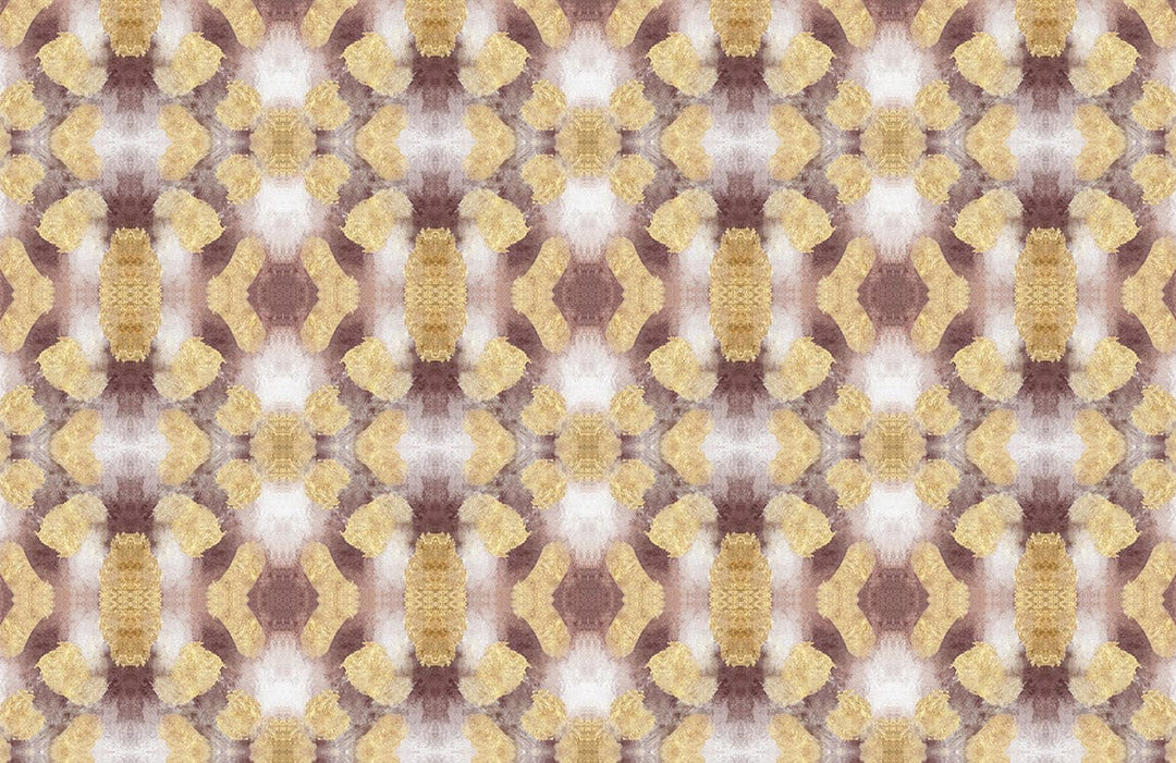 Vintage Geometric Pattern Wallpaper in Warm Earth Tones for Elegant Interiors