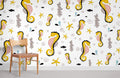 Seahorses & Starfishes Wallpaper Mural