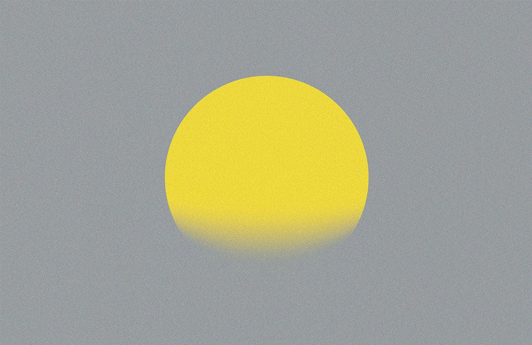 Elegant Yellow Sunrise Mural Wallpaper - Minimalist Grey Background Design