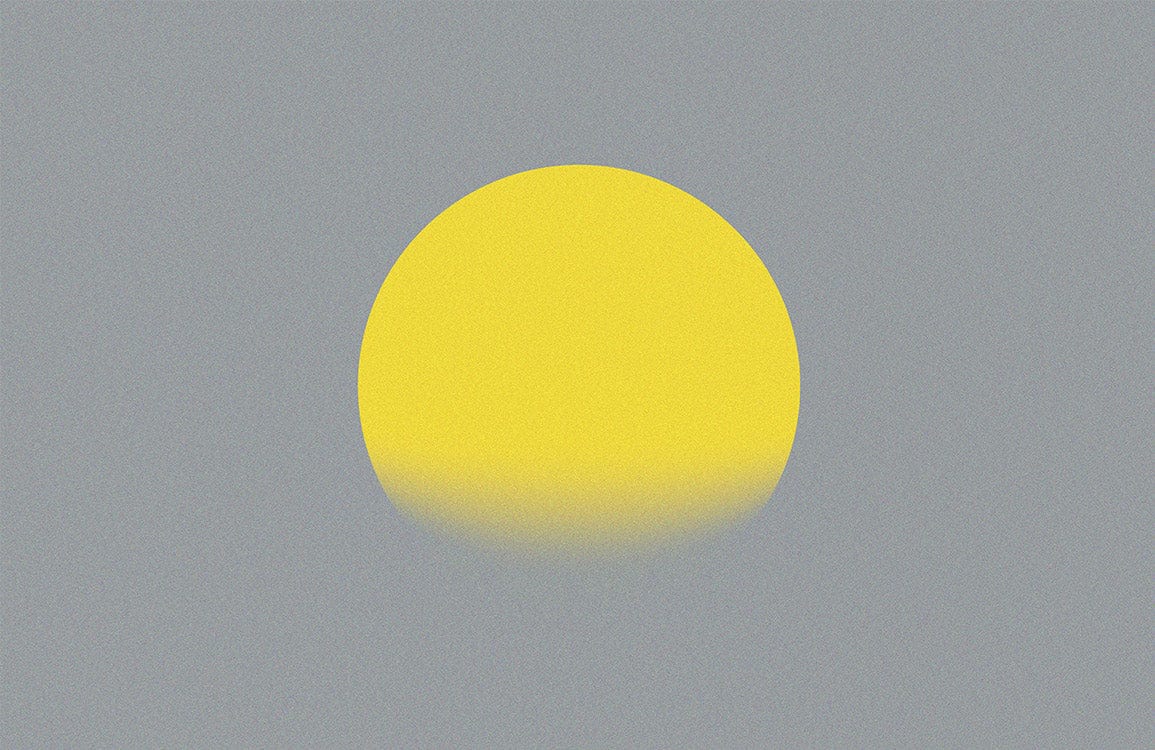 Elegant Yellow Sunrise Mural Wallpaper - Minimalist Grey Background Design