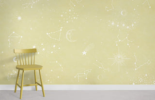 Yellow Star Wallpaper Mural