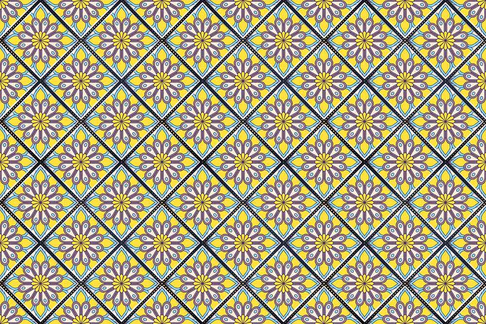 Yellow Vectors Wallpaper Mural